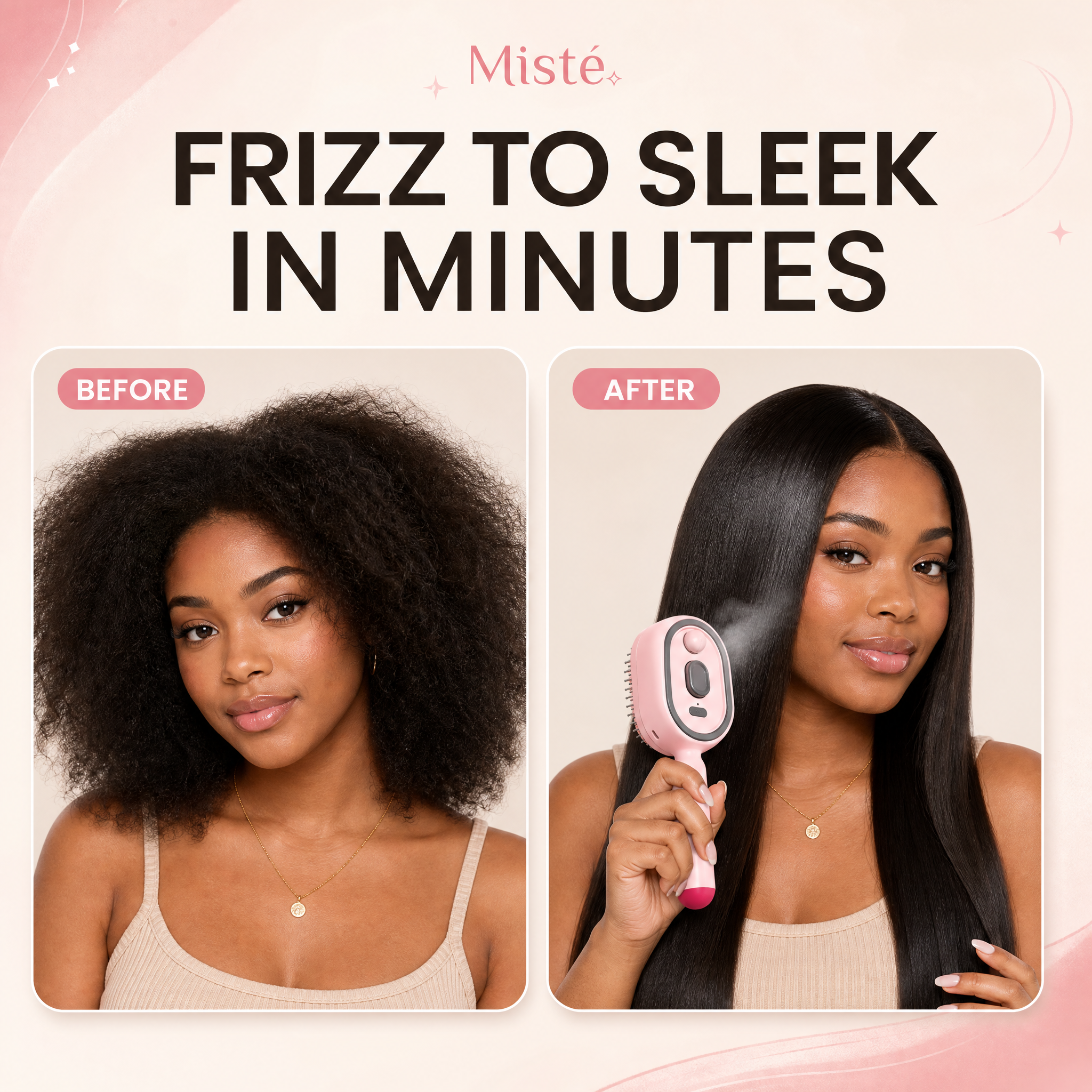 Before and after: frizz to sleek in minutes with Misté