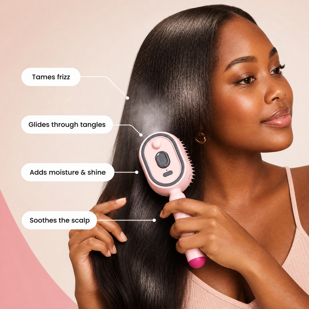 Tames frizz, glides through tangles, adds shine, soothes the scalp