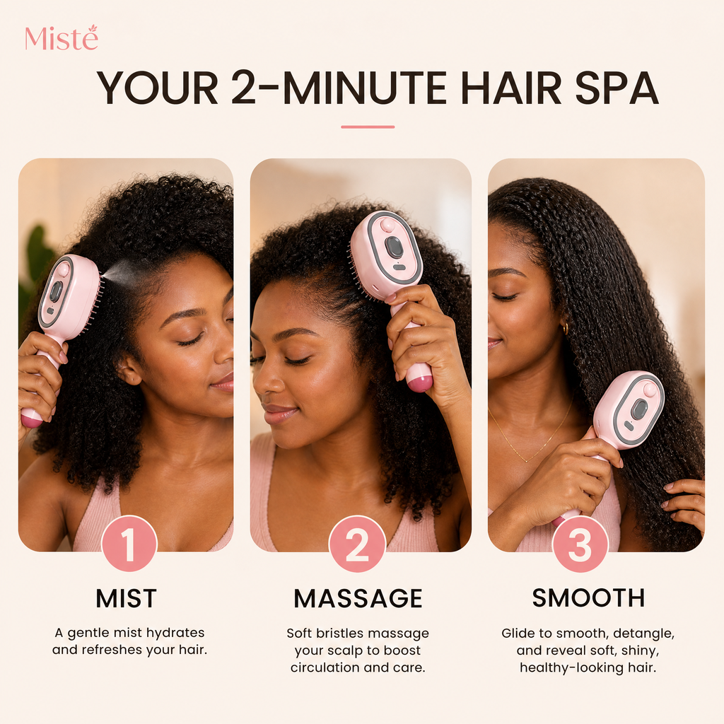Your 2-minute hair spa: mist, massage, smooth