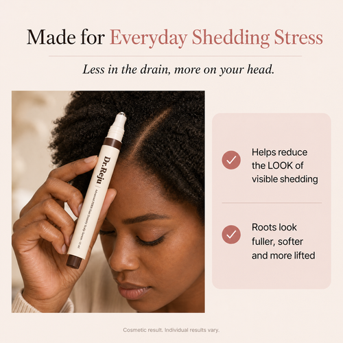Made for everyday shedding stress — Dr.Reju scalp serum benefits